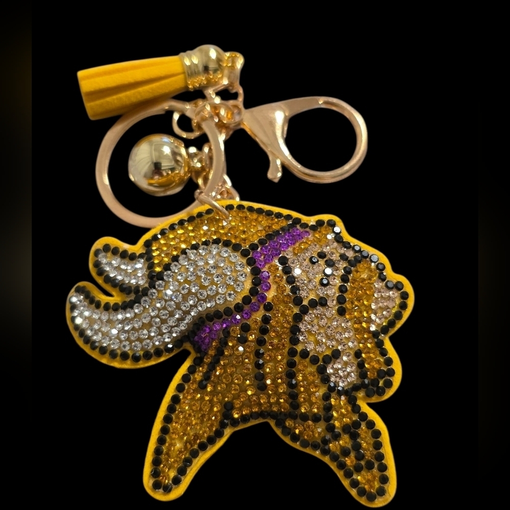Minnesota Vikings Rhinestone Keychain / Bag Charm